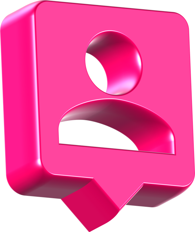 User icon 3D rendering