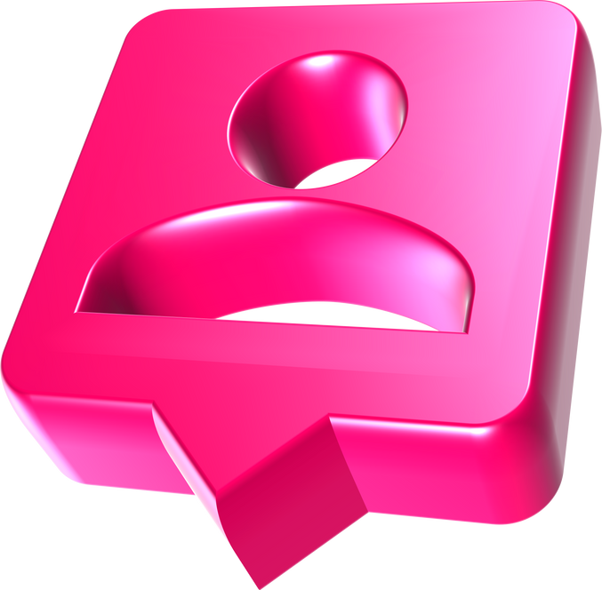 User icon 3D rendering