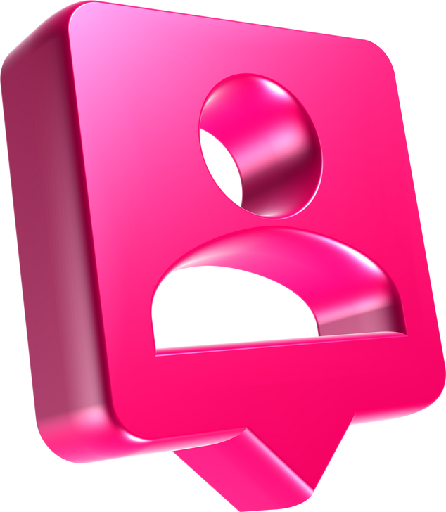 User icon 3D rendering